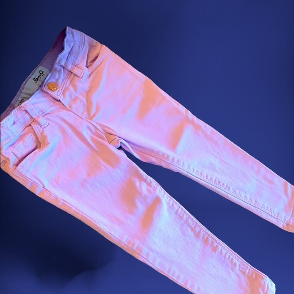 Denim & Co. Light lavender Jeggings Adjustable Waist Preppy Casual Everyday 2-3Y